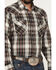 Image #3 - Ely Walker Men's Plaid Print Long Sleeve Pearl Snap Western Shirt, Tan, hi-res