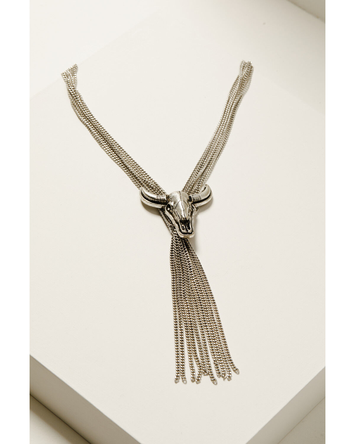 Idyllwind Women's Broadway Chain Fringe Necklace, Silver, hi-res