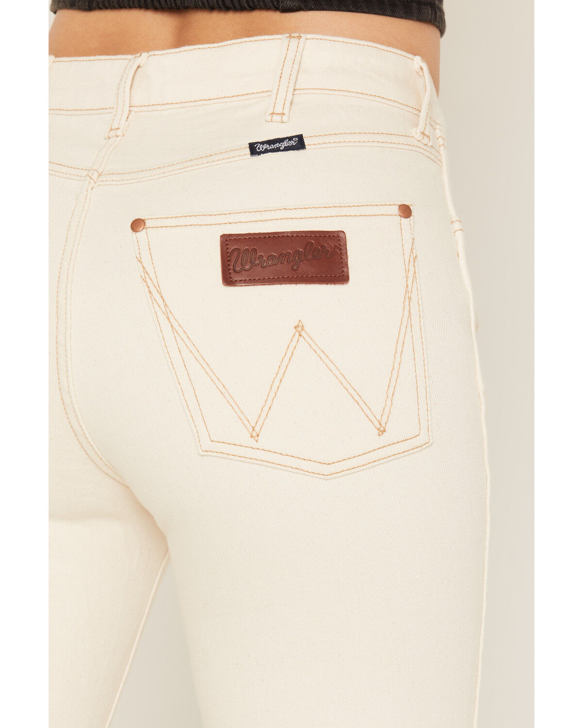 Image #4 - Wrangler Retro Women's Allie High Rise Bailey Trouser Stretch Denim Jeans, White, hi-res