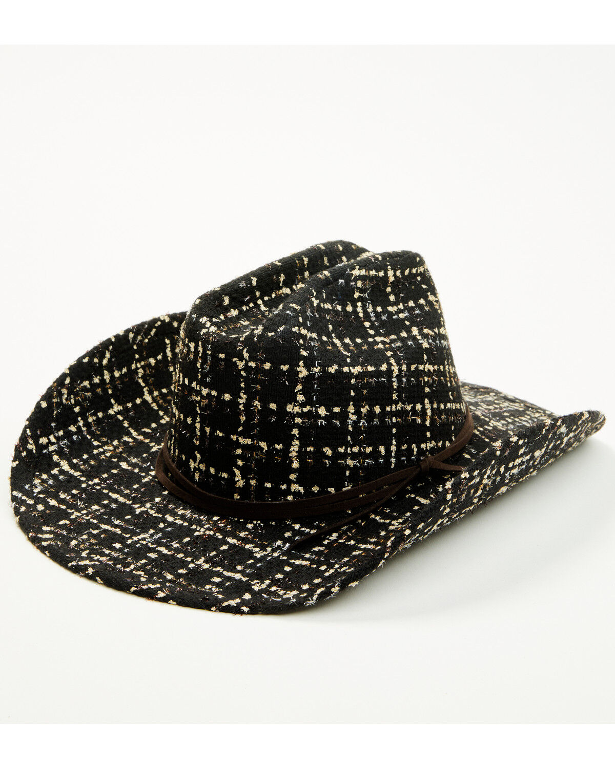 Shyanne Women's Tweed Cowboy Hat, Black, hi-res