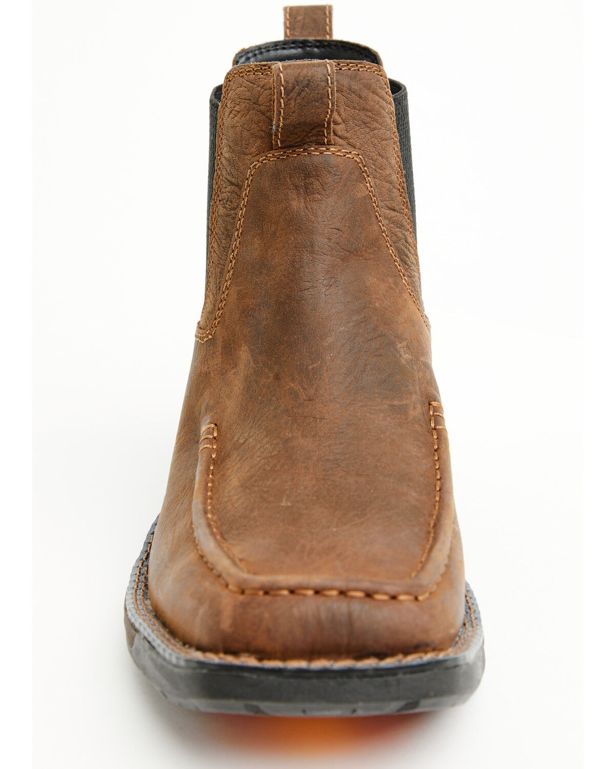 Image #4 - Phantom Rider Men's 6" Romeo Pull-On Ankle Boots - Moc Toe, Brown, hi-res