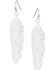 Image #2 - Montana Silversmiths Women's Love You More Feather Earrings , Silver, hi-res