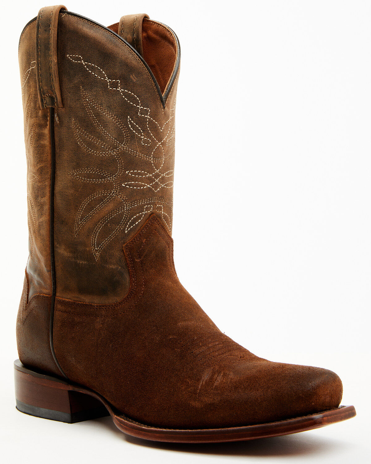 Image #1 - Moonshine Spirit&reg; Men's Pancho Roughout Western Boots - Square Toe, Brown, hi-res