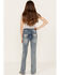 Image #3 - Shyanne Girls' Floral Dreamcatcher Bootcut Jeans , Blue, hi-res