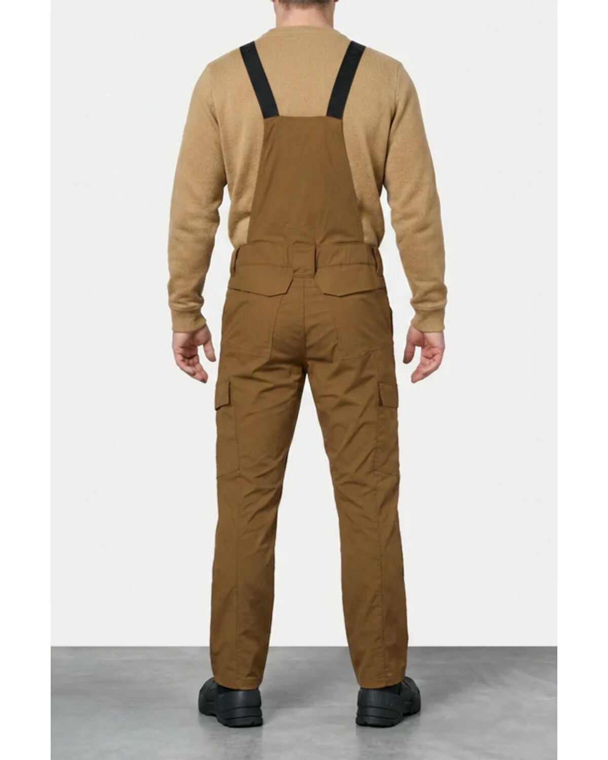 Image #2 - Strauss Men's Stretch Ripstop Cargo Work Bib Overalls, Brown, hi-res