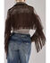 Image #3 - Azalea Wang Women's Reece Faux Leather Fringe Cropped Jacket, Brown, hi-res