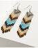 Image #1 - Shyanne Women's Moonbeam Seabead Fringe Earrings, Turquoise, hi-res