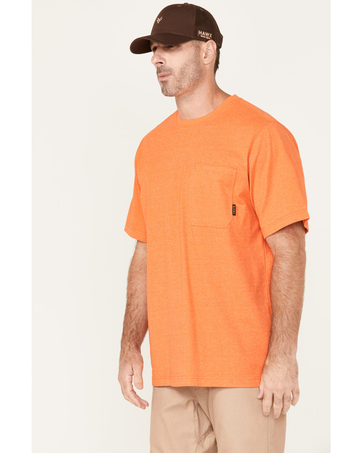 Hawx Men's Forge Short Sleeve Work T-Shirt, Orange, hi-res