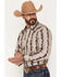 Image #2 - Ely Walker Men's Wallpaper Floral Print Long Sleeve Pearl Snap Western Shirt, Cream, hi-res