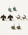 Image #3 - Idyllwind Women's Brimfield Antique Earring Set - 8 Piece , Silver, hi-res