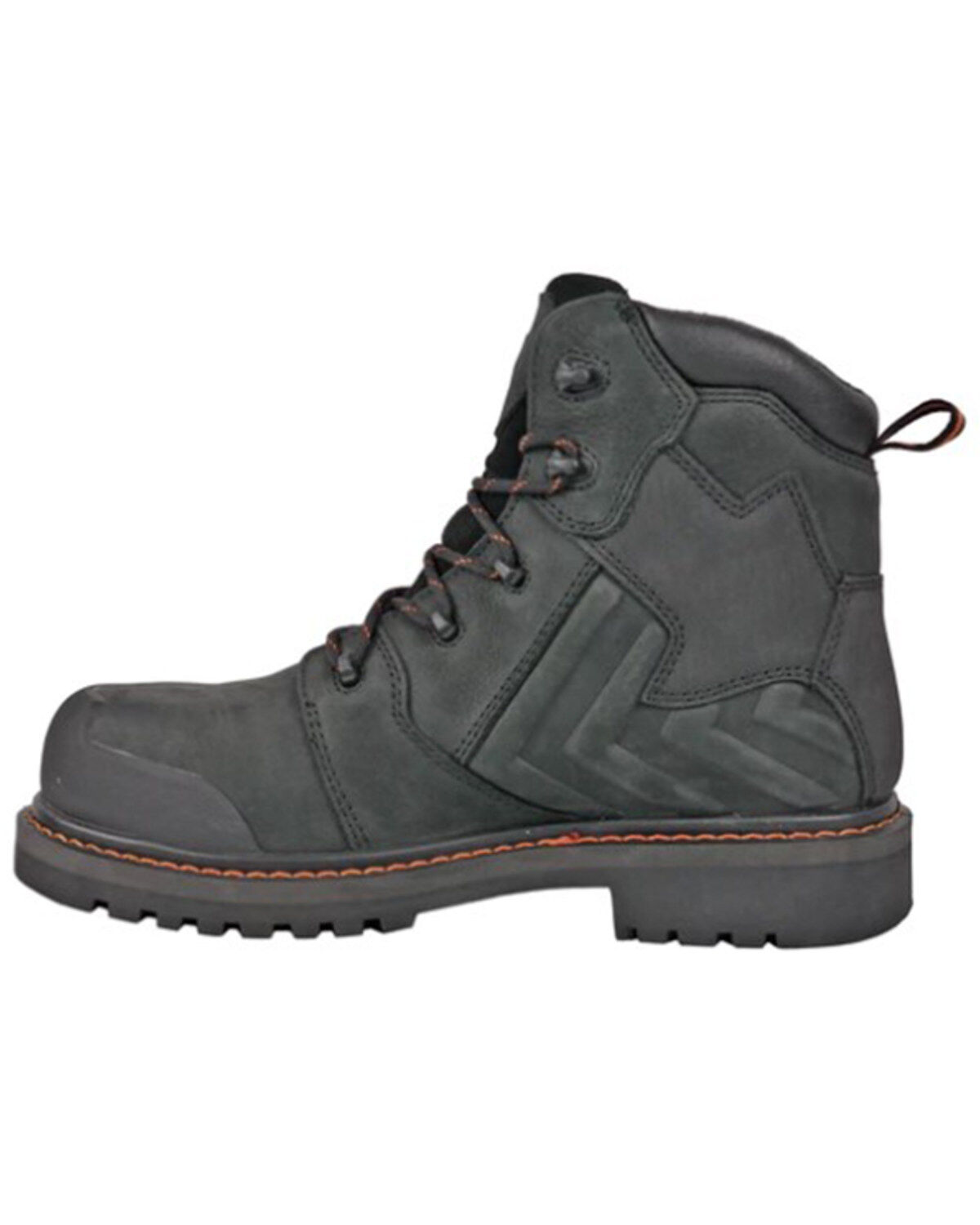 Image #3 - Hoss Men's Bronc 6" Lace-Up Waterproof Work Boots - Composite Toe, Black, hi-res