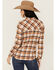 Image #5 - Idyllwind Women's Binkley Plaid Print Long Sleeve Pearl Snap Western Shirt, Lt Brown, hi-res