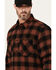 Image #2 - Hawx Men's Buck Plaid Print Long Sleeve Button-Down Flannel Shirt, Mahogany, hi-res