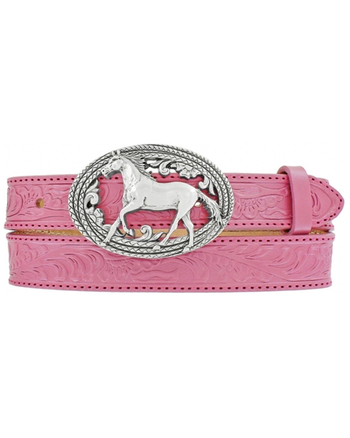 Justin Girls' Pink Lil Beauty Belt, Pink, hi-res