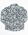 Image #1 - Cody James Toddler Boys' Showdown Paisley Print Long Sleeve Snap Western Shirt , Navy, hi-res