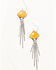 Image #1 - Paige Wallace Women's Spiny Oyster Wave Dangle Earrings, Orange, hi-res