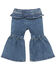 Image #1 - Wrangler Infant Girls' Ruffle Denim Jeans , Blue, hi-res