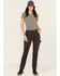 Image #1 - Lucky Brand Workwear Women's Canvas Carpenter Work Pants, Grey, hi-res