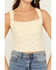 Image #3 - Ash & Violet Women's Solid Eyelet Sleeveless Tank Top, Yellow, hi-res