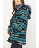 Image #3 - Outback Trading Co. Women's Turquoise Aztec Myra Jacket, Turquoise, hi-res