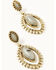 Image #2 - Shyanne Women's Soleil Teardrop Gold Earrings, Gold, hi-res