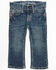 Image #1 - Cody James Toddler Boys' Stone Cold Wash Slim Boot Stretch Jeans - Infant & Toddler, Dark Medium Wash, hi-res