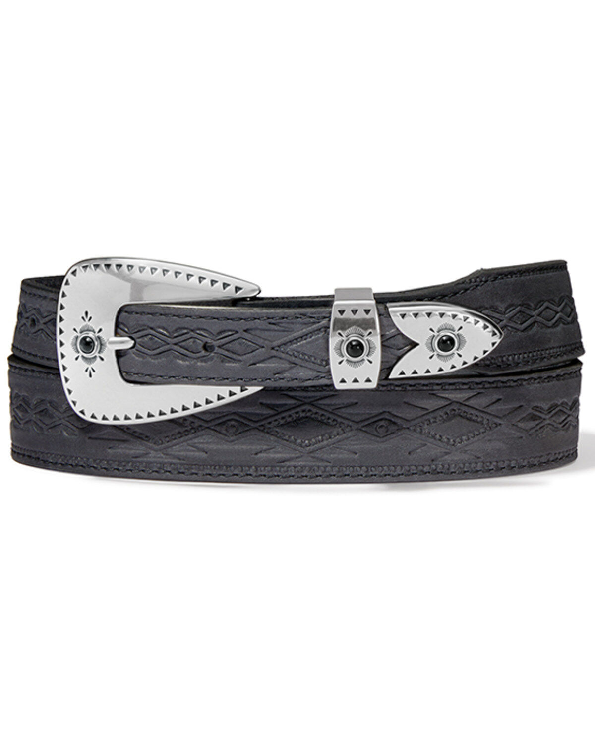 Tony Lama Women's Dakota Western Belt, Black, hi-res