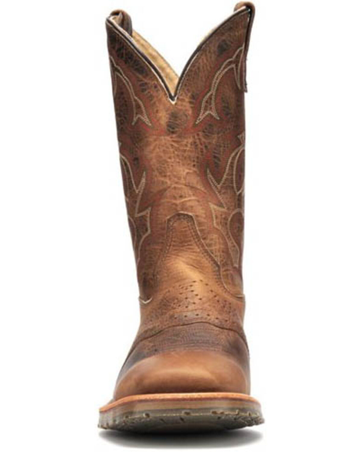 Image #4 - Double H Men's I.C.E. Saddle Vamp Western Work Boots - Broad Square Toe, Tan, hi-res