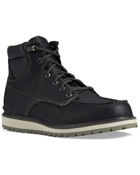 Image #1 - Timberland PRO Men's 6" Irvine Lace-Up Work Boots - Moc Toe, Black, hi-res