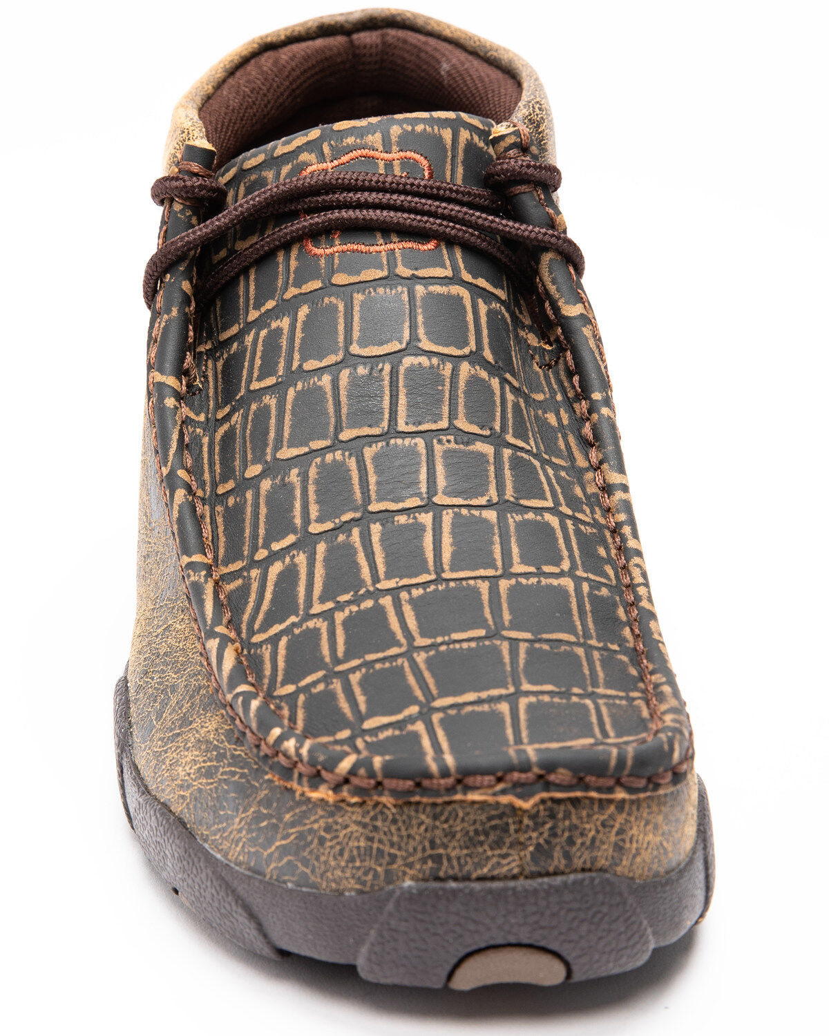 Image #4 - Twisted X Men's Caiman Print Driving Mocs - Moc Toe, Brown, hi-res