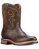 Image #1 - Lucchese Women's Ruth Western Boots - Round Toe, Chocolate, hi-res