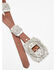 Image #3 - Shyanne Women's Sloane Concho Leather Belt , Brown, hi-res