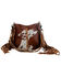 Image #1 - Myra Bag Women's Edgy Cowhide Crossbody Satchel Bag, Brown, hi-res