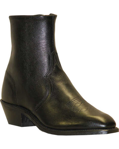 Image #1 - Abilene Men's 7" Western Zip Boots, Black, hi-res