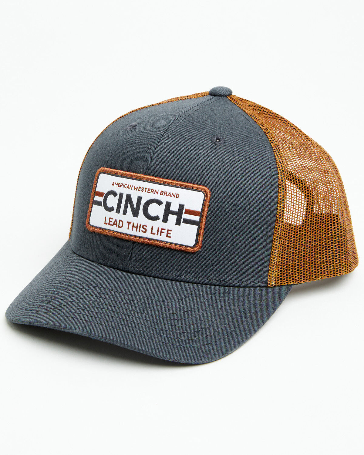 Cinch Men's FlexFit Logo Patch Ball Cap, Grey, hi-res