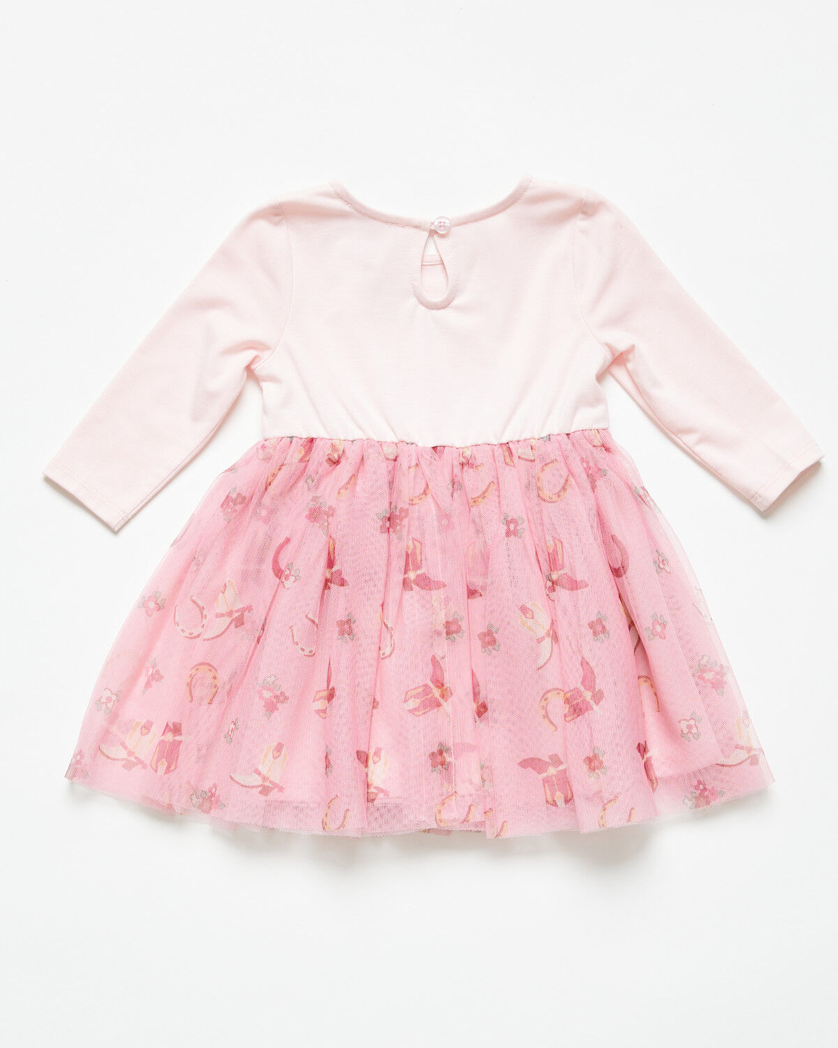 Image #3 - Sugar California Infant Girls' Cowboy Boot Long Sleeve Tutu Dress, Pink, hi-res