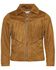 Image #1 - Fornia Girls' Solid Fringe Faux Suede Zip-Up Jacket, Camel, hi-res