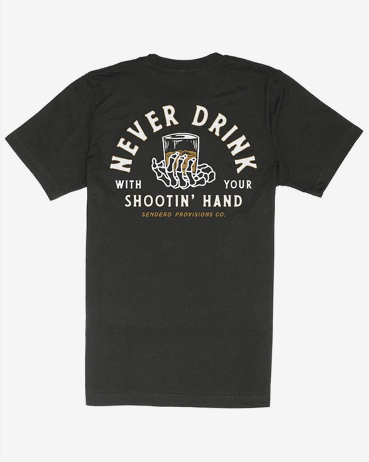 Image #2 - Sendero Provisions Men's Shootin' Hand Short Sleeve Graphic T-Shirt, Black, hi-res