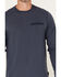 Image #3 - Lucky Brand Workwear Men's Solid Core Logo Long Sleeve Work Shirt, Blue, hi-res