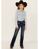 Image #1 - Shyanne Girls' Dreamcatcher Pocket Bootcut Jeans, Blue, hi-res