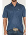 Image #3 - Ariat Men's AriatTEK Medallion Print Short Sleeve Polo, Dark Blue, hi-res