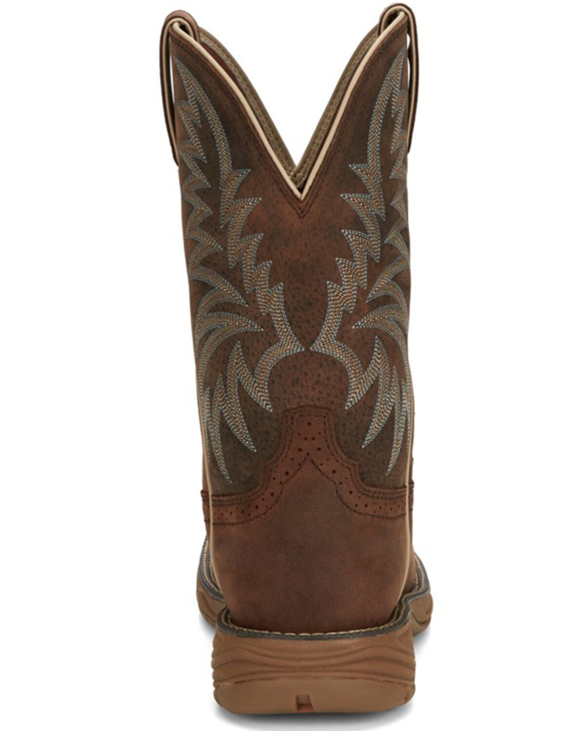 Image #5 - Justin Men's Stampede Rush Short Base Performance Western Boots - Broad Square Toe, Brown, hi-res