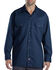 Image #2 - Dickies Men's Solid Twill Long Sleeve Work Shirt - Folded, Navy, hi-res