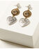 Image #1 - Shyanne Women's Heart Statement Earrings, Multi, hi-res