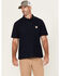 Image #1 - Carhartt Men's Loose Fit Midweight Short Sleeve Button-Down Polo Shirt , Navy, hi-res