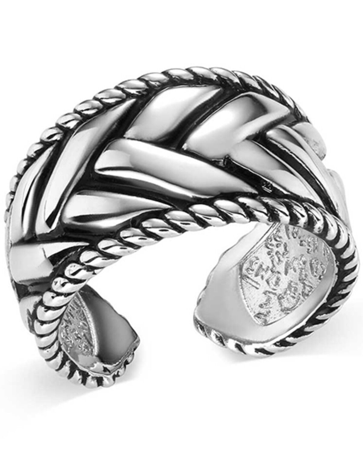 Image #1 - Montana Silversmiths Women's Midnight Weave Ring, Silver, hi-res
