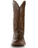 Image #7 - Ferrini Men's Full Quill Ostrich Exotic Western Boots, Chocolate, hi-res