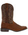 Image #2 - Durango Men's Westward Western Performance Boots - Broad Square Toe, Dark Brown, hi-res