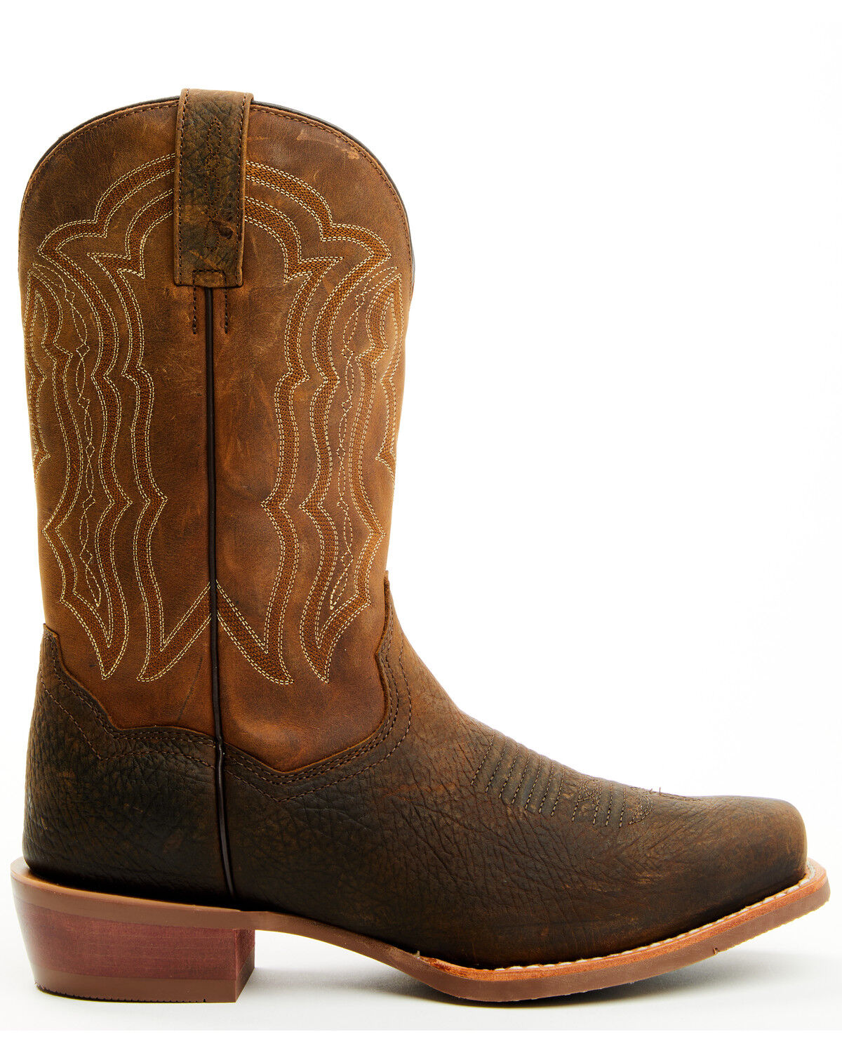 Image #2 - Dan Post Men's Creed Performance Western Boots - Square Toe, Chocolate, hi-res