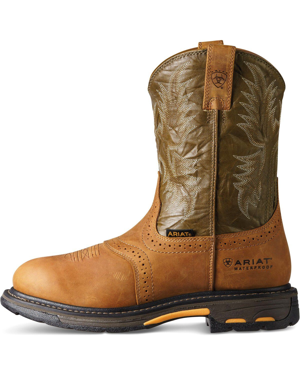 Image #3 - Ariat Men's H20 WorkHog&reg; Work Boots - Composite Toe, Aged Bark, hi-res